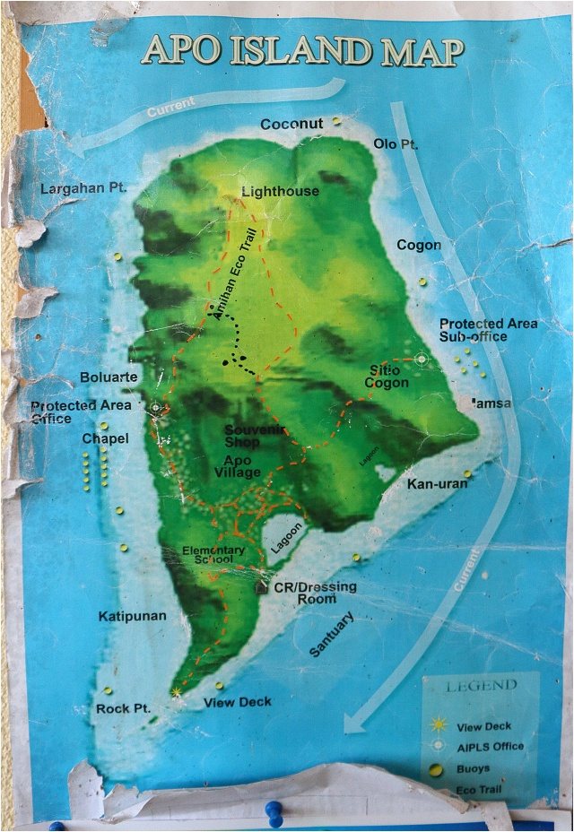 Mapka ostrova Apo