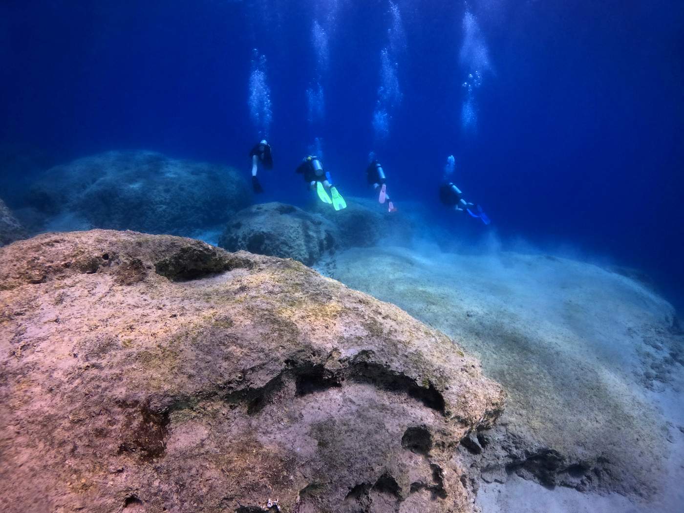 Ponor se skupinou začátečníků, Kypr, GoPro 12